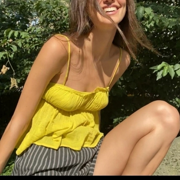 Urban Outfitters Liv Ruched Babydoll Cami - Picture 2 of 13